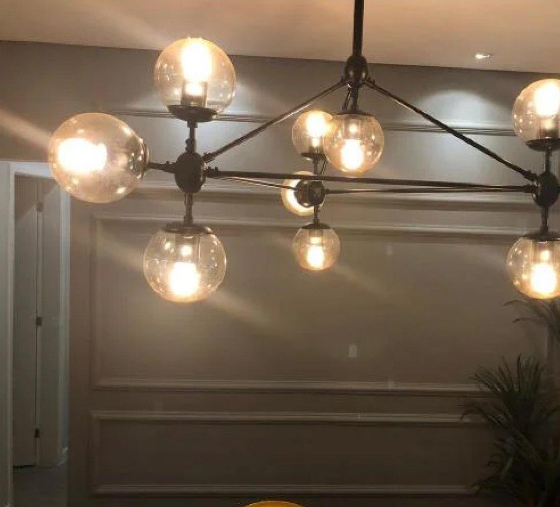 Lustre de globos de vidro